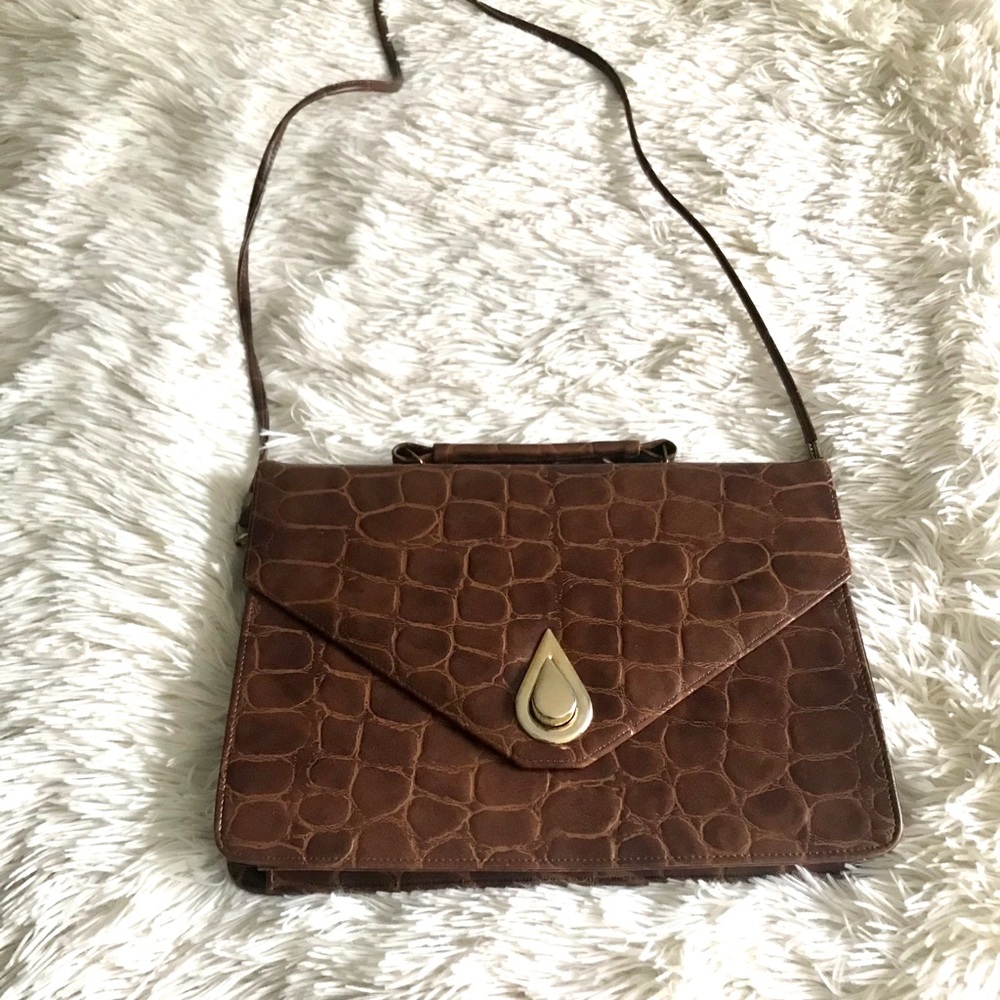 Vintage faux croc handbag